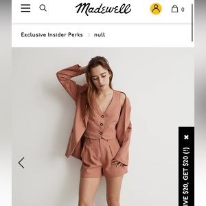 Madewell Katrina crop vest top - new with tags